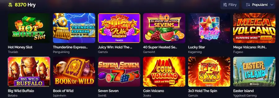 Přehled populárních automatů v katalogu Goldbet Casino